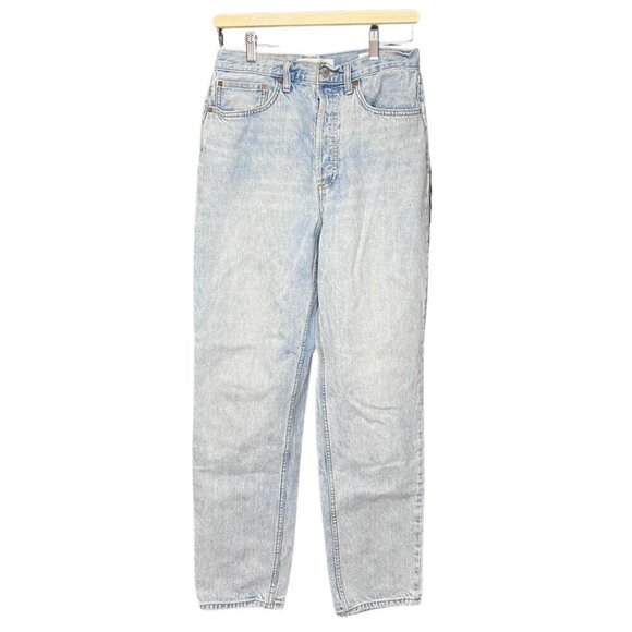 Denim Forum The BF Boyfriend High Rise Loose 28L Size 29 Light Wash - Picture 1 of 15